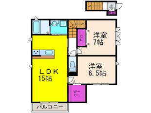 クリスタルコ－トＢ棟の物件間取画像